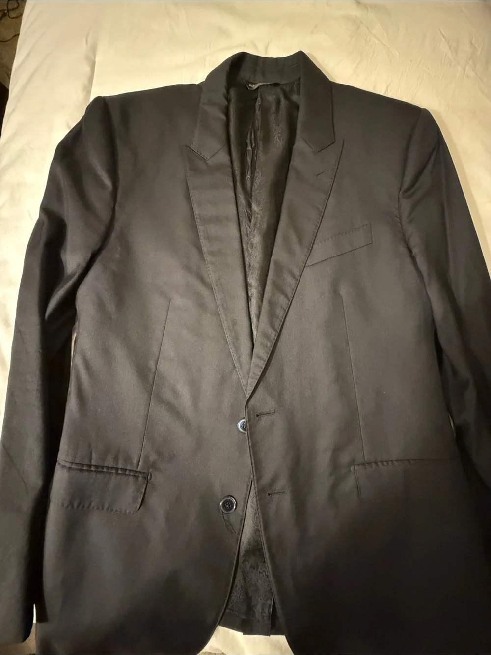 Dolce & Gabbana Black Single-Breasted Sport Coat 40R